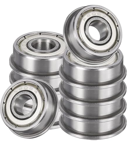 uxcell F6801ZZ Flange Ball Bearing 12x21x5mm Shielded Chrome